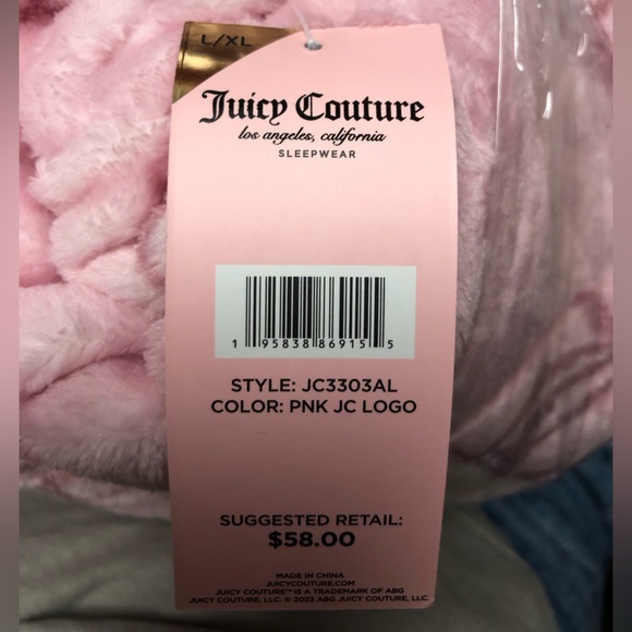 NEW! Juicy Couture Plush Robe- SIZE L/XL - Picture 3 of 3